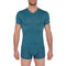 V-hals T-Shirt Blauw Bamboe
