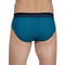 Slip Taille Basse Rayé en Coton BIO Stretch BLEU Pétrole
