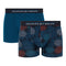 Lot de 2 Shortys en Coton BIO Stretch Bleu Pétrole et Marine