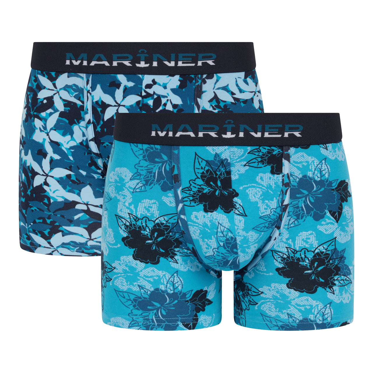 Lot de 2 Shortys en Coton BIO Stretch Bleu et Marine