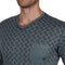 Pyjama Col V en Jersey de Coton Imprimé Gris Anthracite