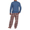 Flannelruit Binnenpak en Jersey MARINE katoen