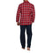 Pyjama Long Ouvert à Carreaux en Flanelle de Pur Coton Peigné