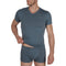 T-shirt col V Fibre de Bambou Stretch Gris Anthracite