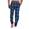 Pantalon d'intérieur en Flanelle Carreaux Pur Coton Bleu Marine et Bleu