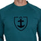 Sweatshirt Col Rond en Molleton Pur Coton Vert Foret
