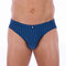 Slip taille basse Ceinture Enrobée en Microfibre Rayée Bleu