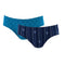 Lot de 2 Slips Taille Basse en Jersey de Coton Mercerisé Imprimé BLEU Pétrole et MARINE