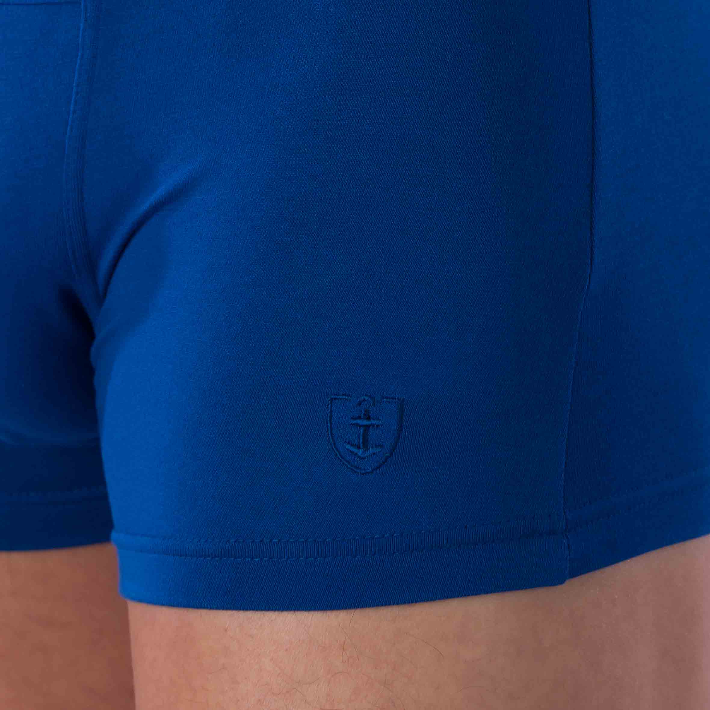 Shorty Ceinture Enrobée en Micromodal Stretch Bleu