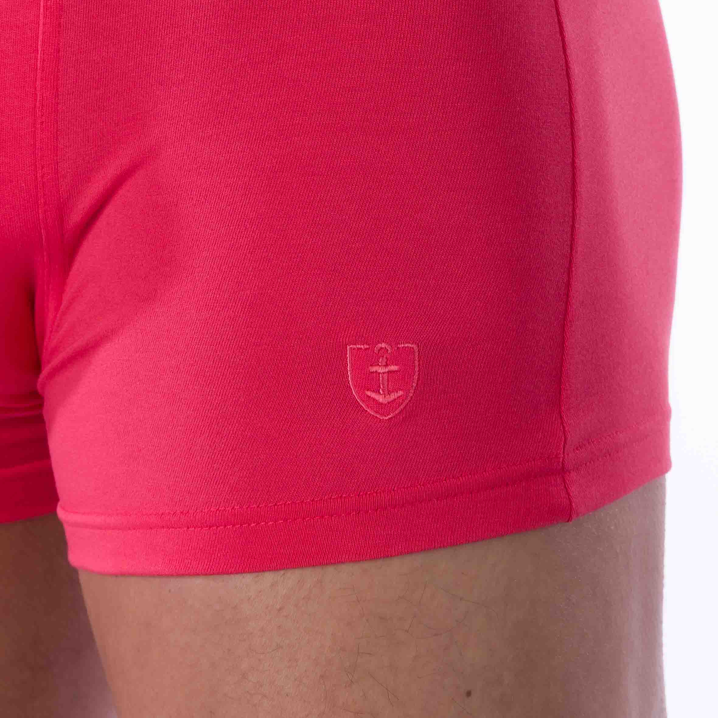 Shorty Ceinture Enrobée en Micromodal Stretch Rouge C244