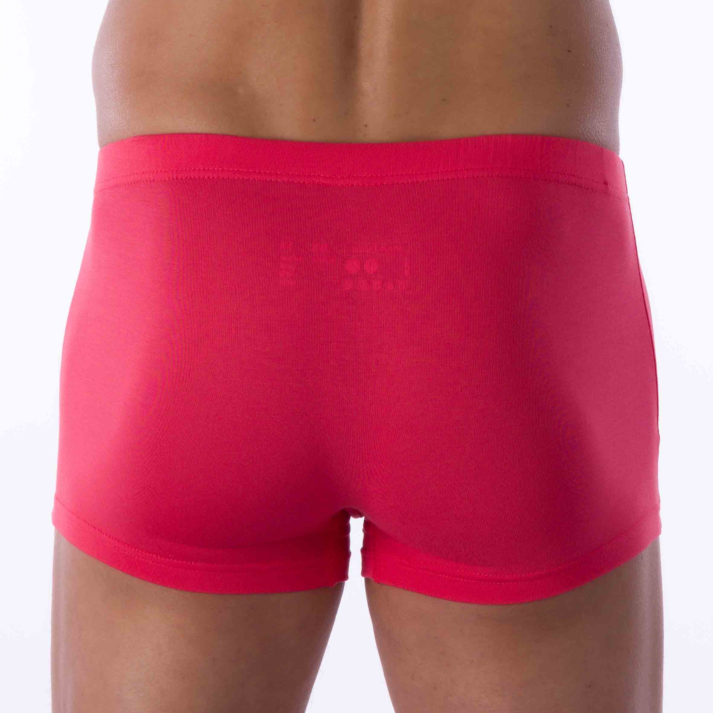 Shorty Ceinture Enrobée en Micromodal Stretch Rouge C244