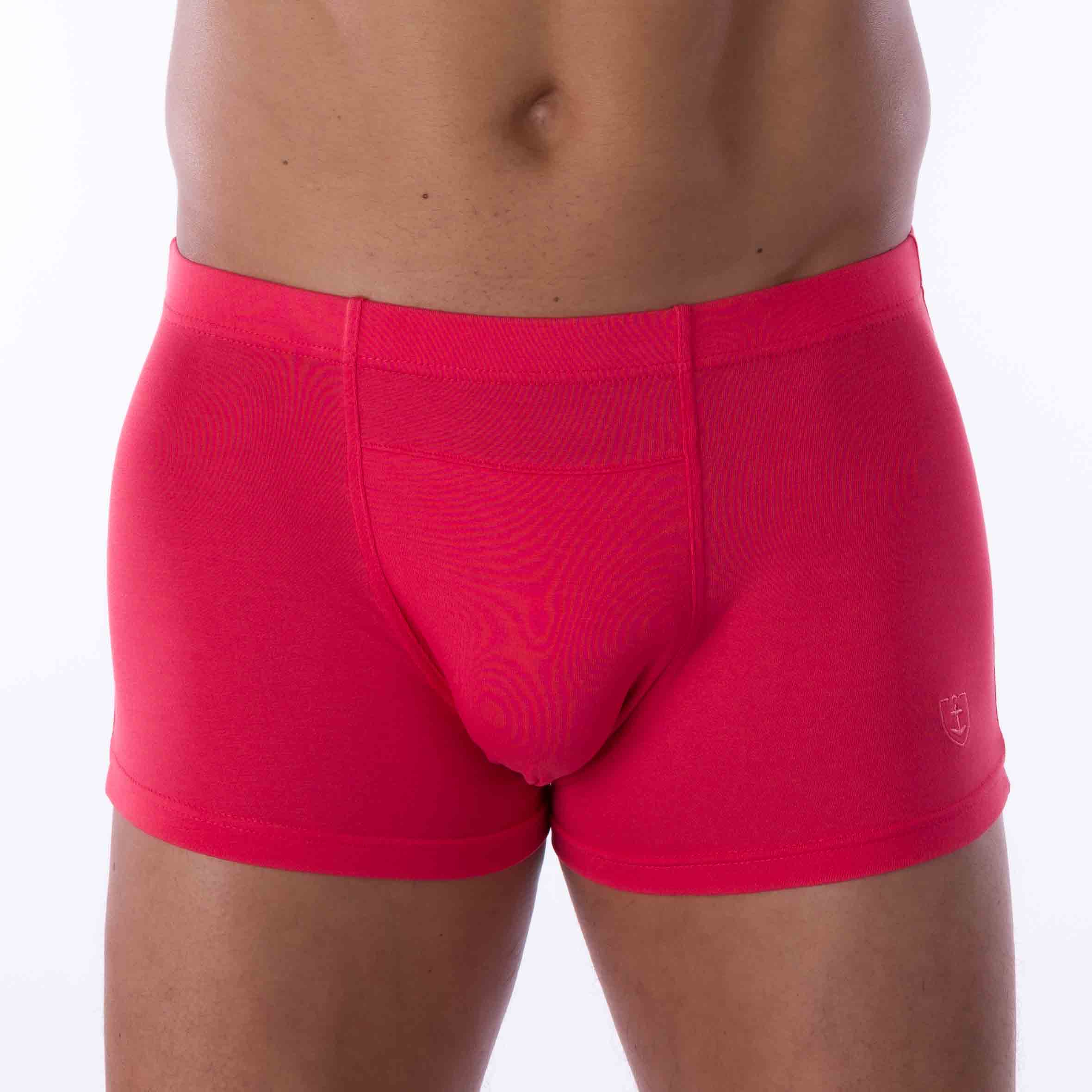 Shorty Ceinture Enrobée en Micromodal Stretch Rouge C244