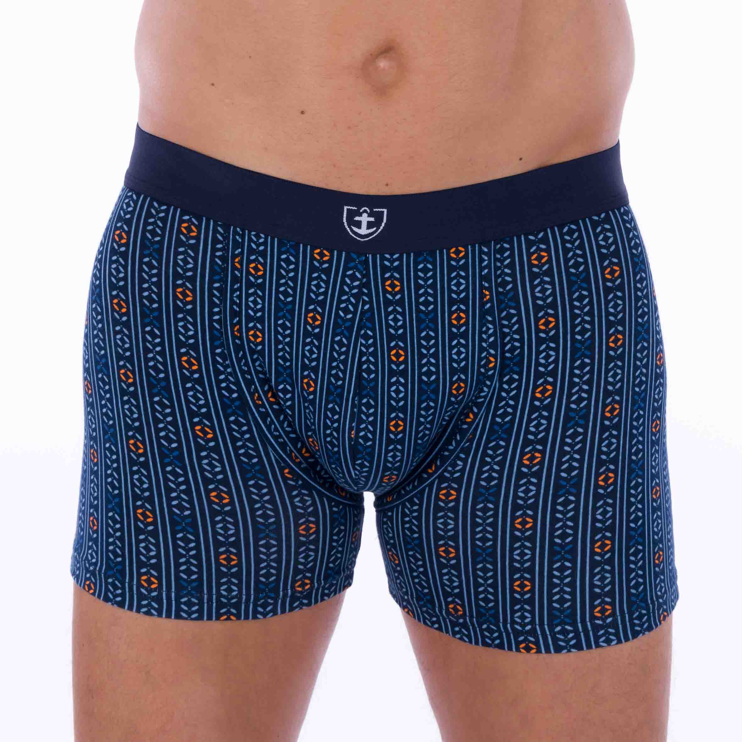 Lot de 2 Shortys en Coton BIO Stretch MARINE C285.2