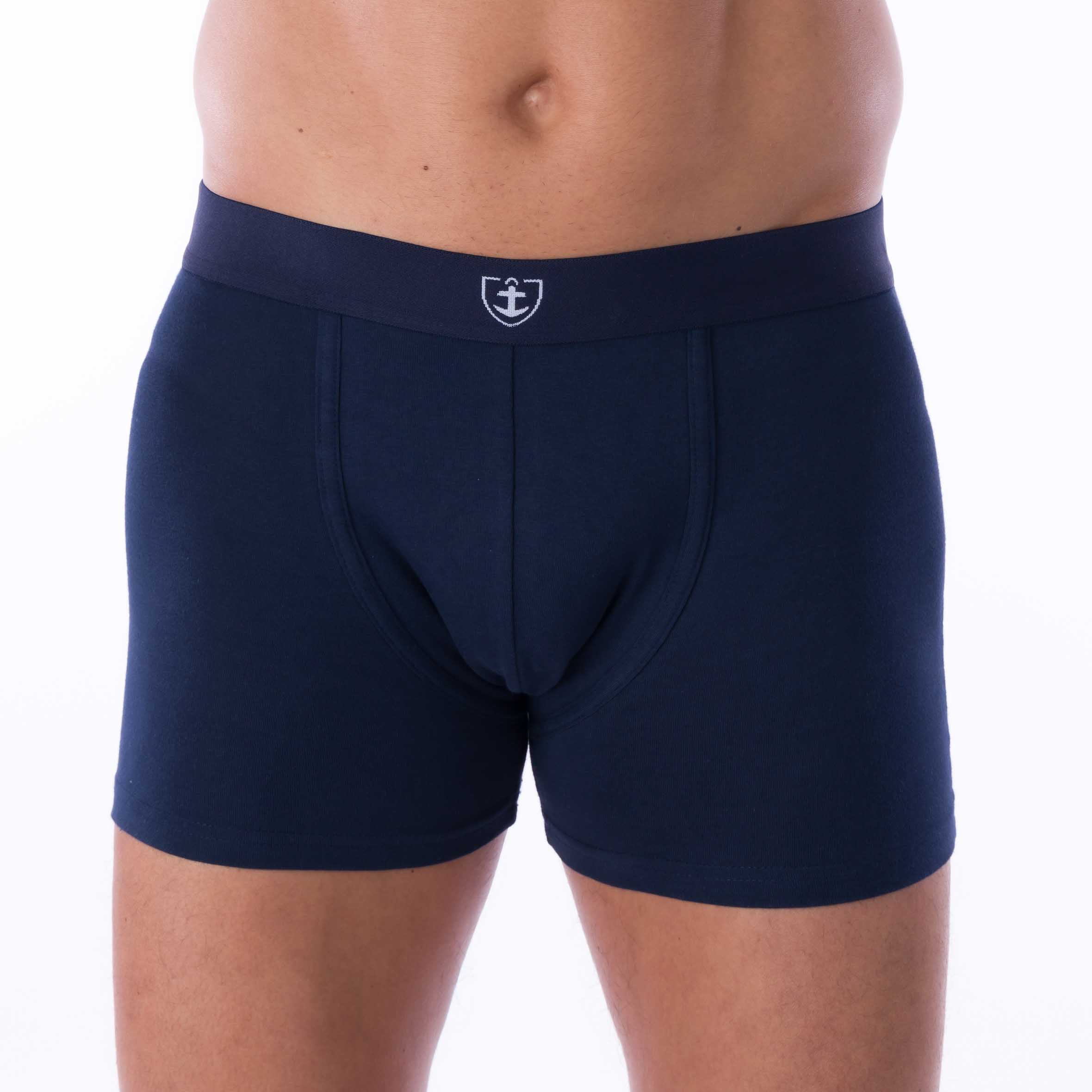 Lot de 2 Shortys en Coton BIO Stretch MARINE C285.2
