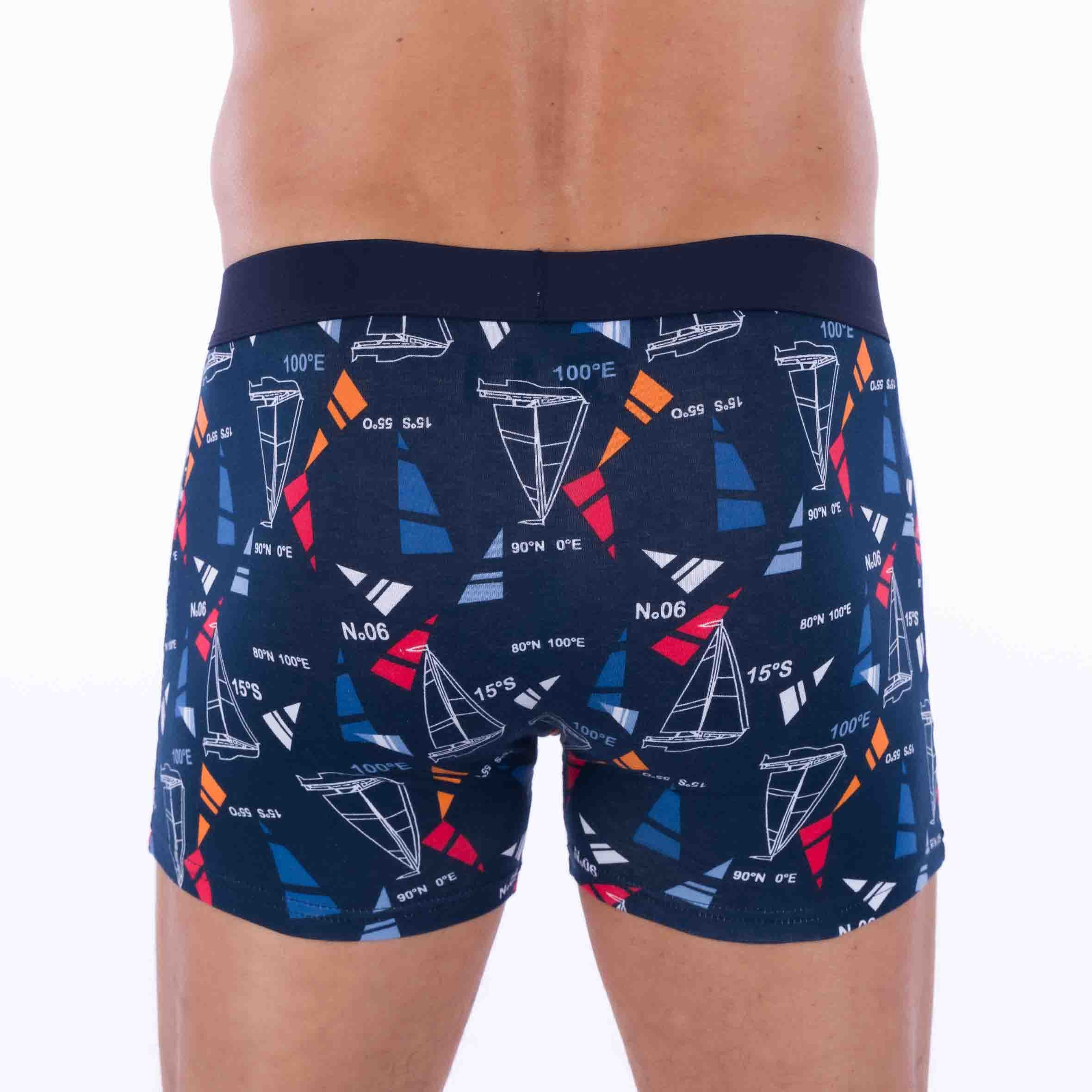 Lot de 2 Shortys en Coton BIO Stretch Marine et Mandarine C286.2