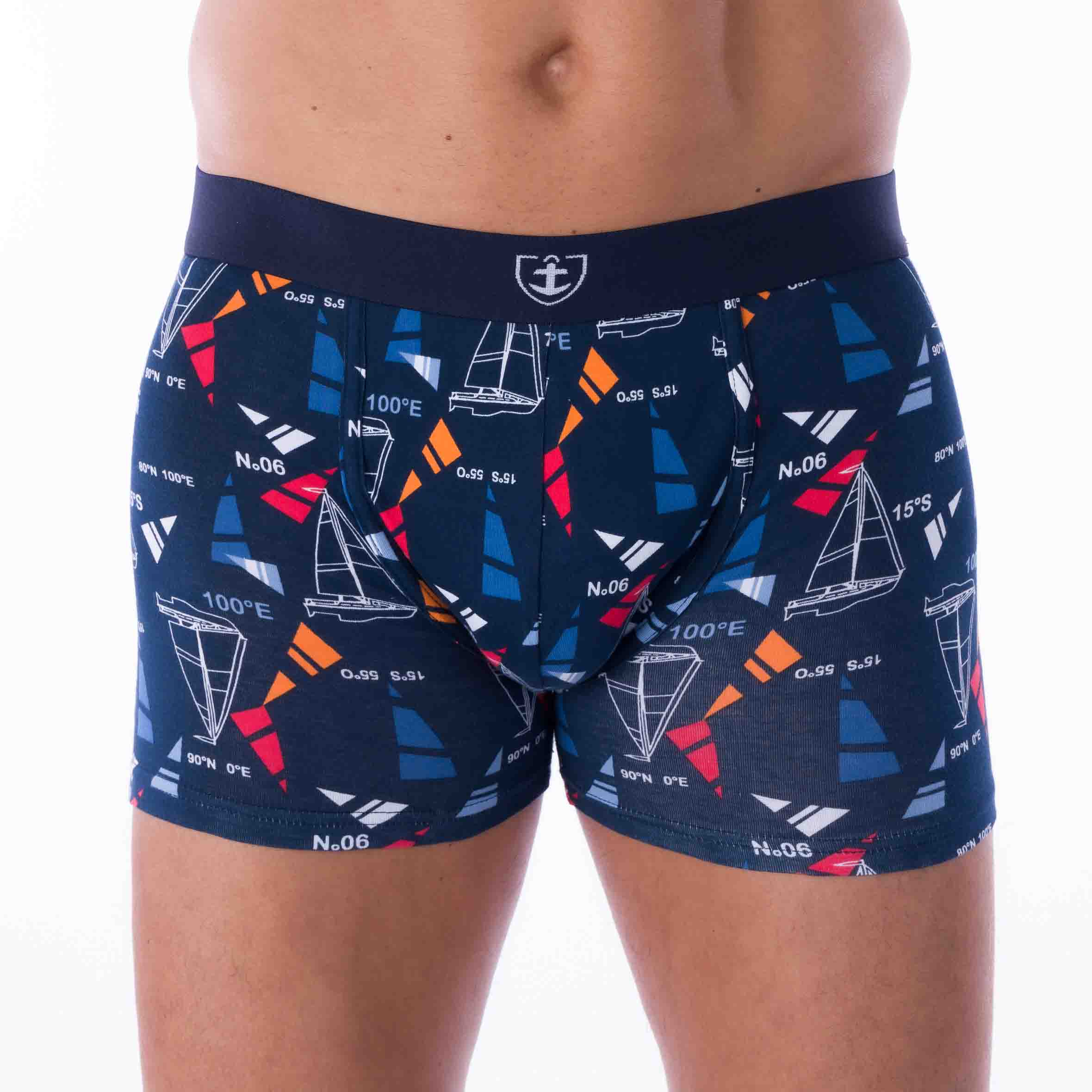 Lot de 2 Shortys en Coton BIO Stretch Marine et Mandarine C286.2
