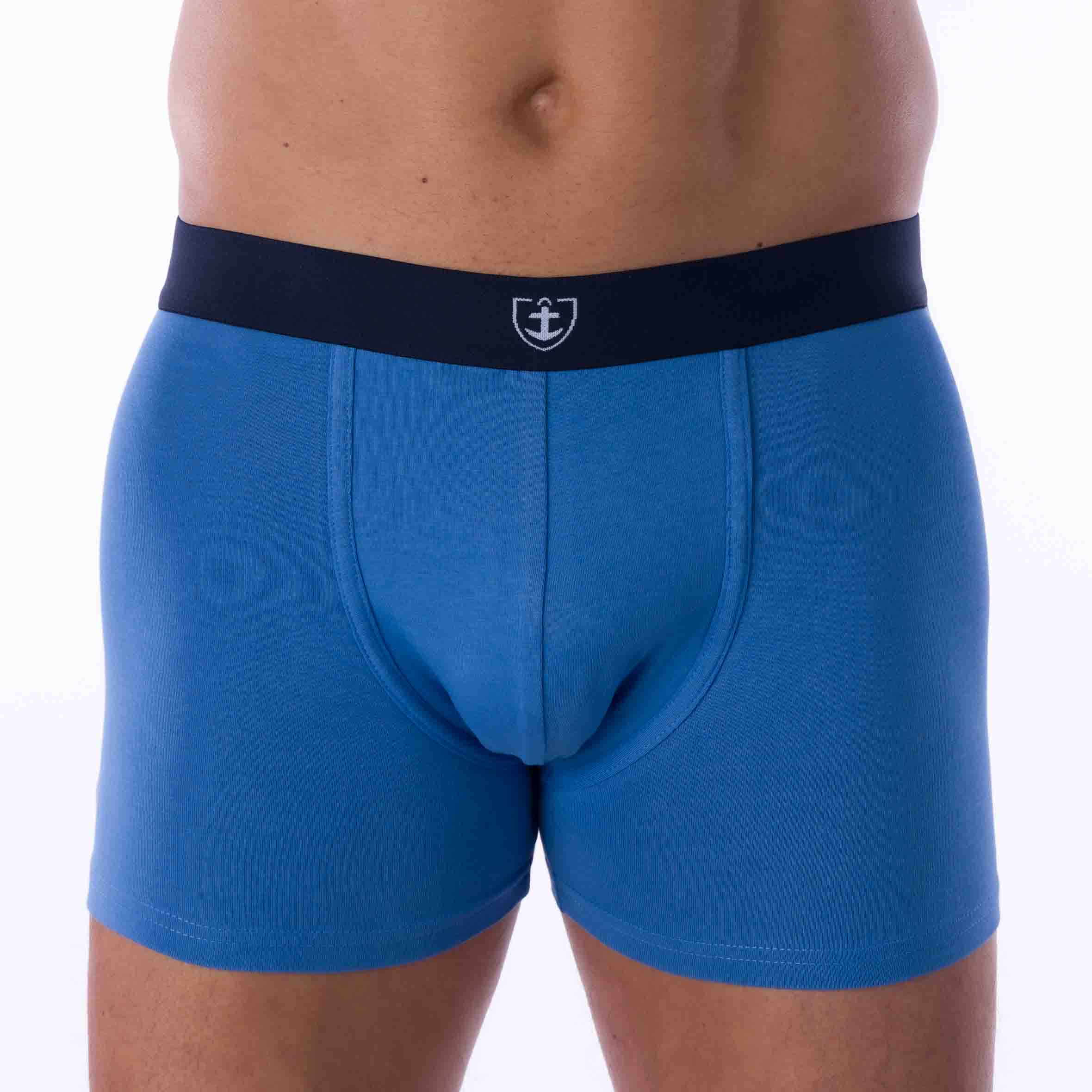 Lot de 2 Shortys en Coton BIO Stretch Indigo et Mandarine C287.2
