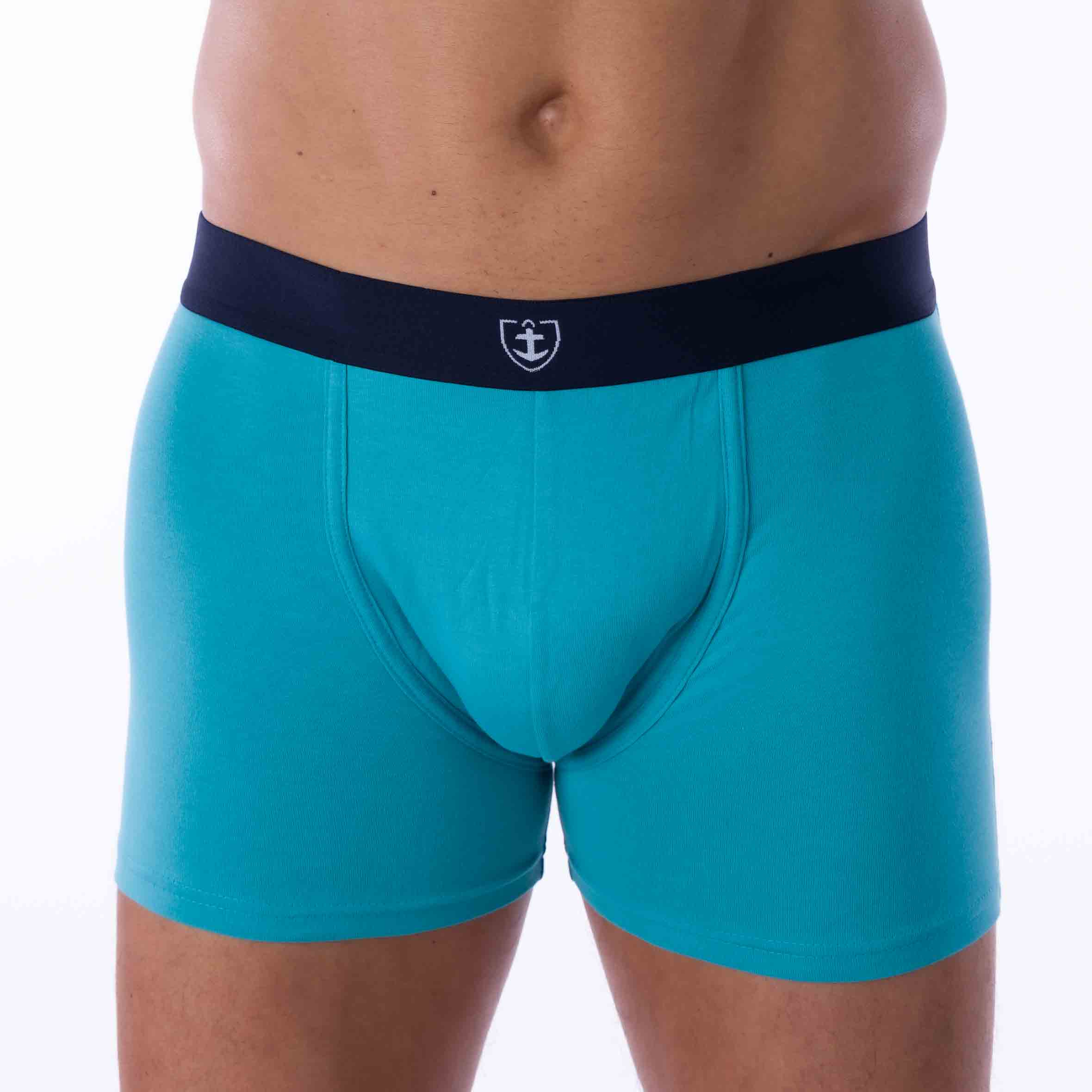 Lot de 2 Shortys en Coton BIO Stretch MARINE et LAGON C290.2