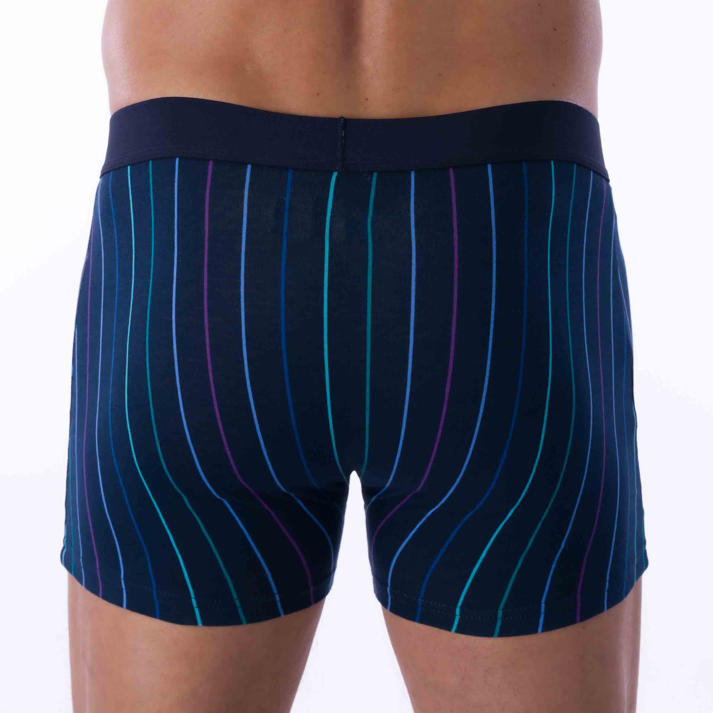 Lot de 2 Shortys en Coton BIO Stretch MARINE et LAGON