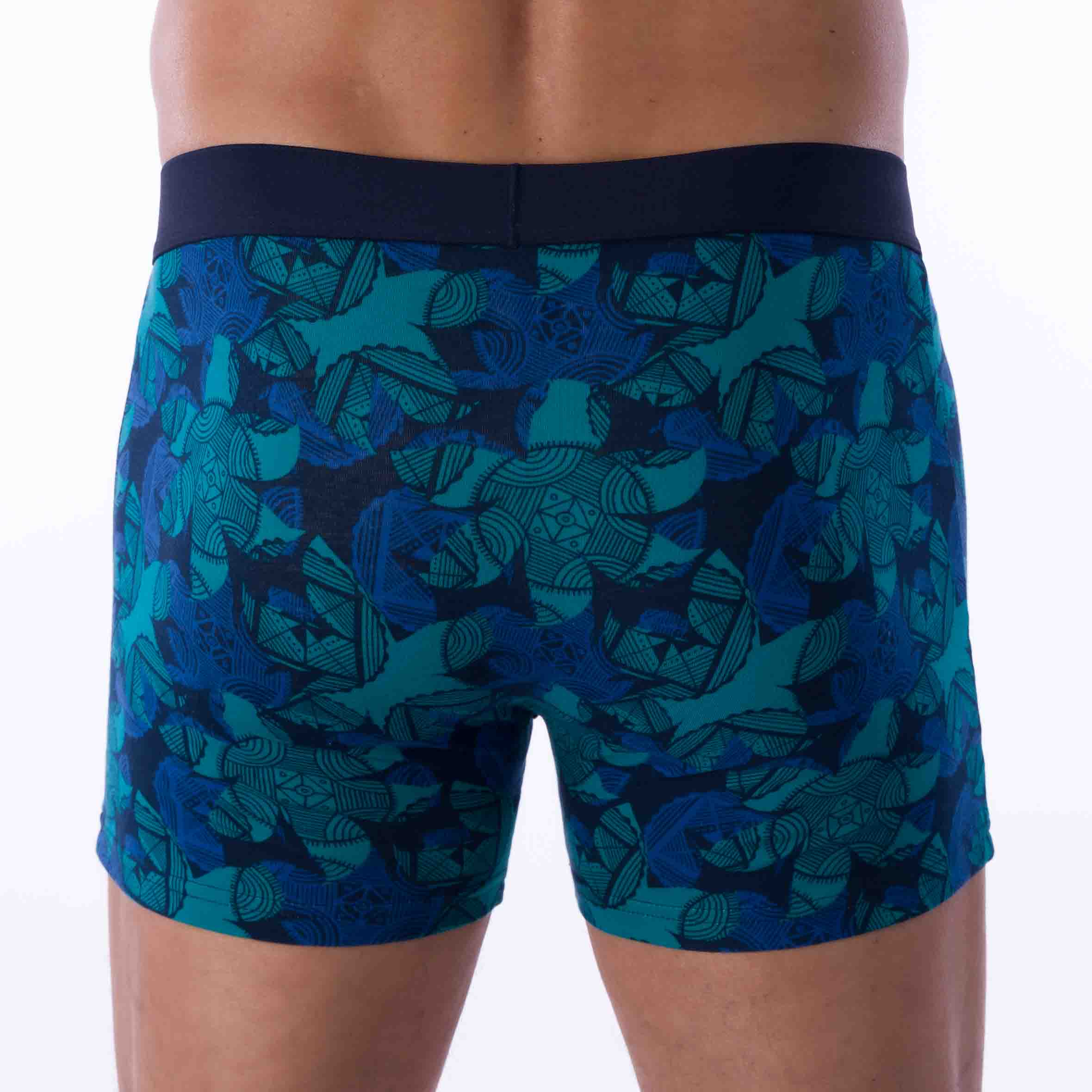 Lot de 2 Shortys en Coton BIO Stretch VERT Emeraude