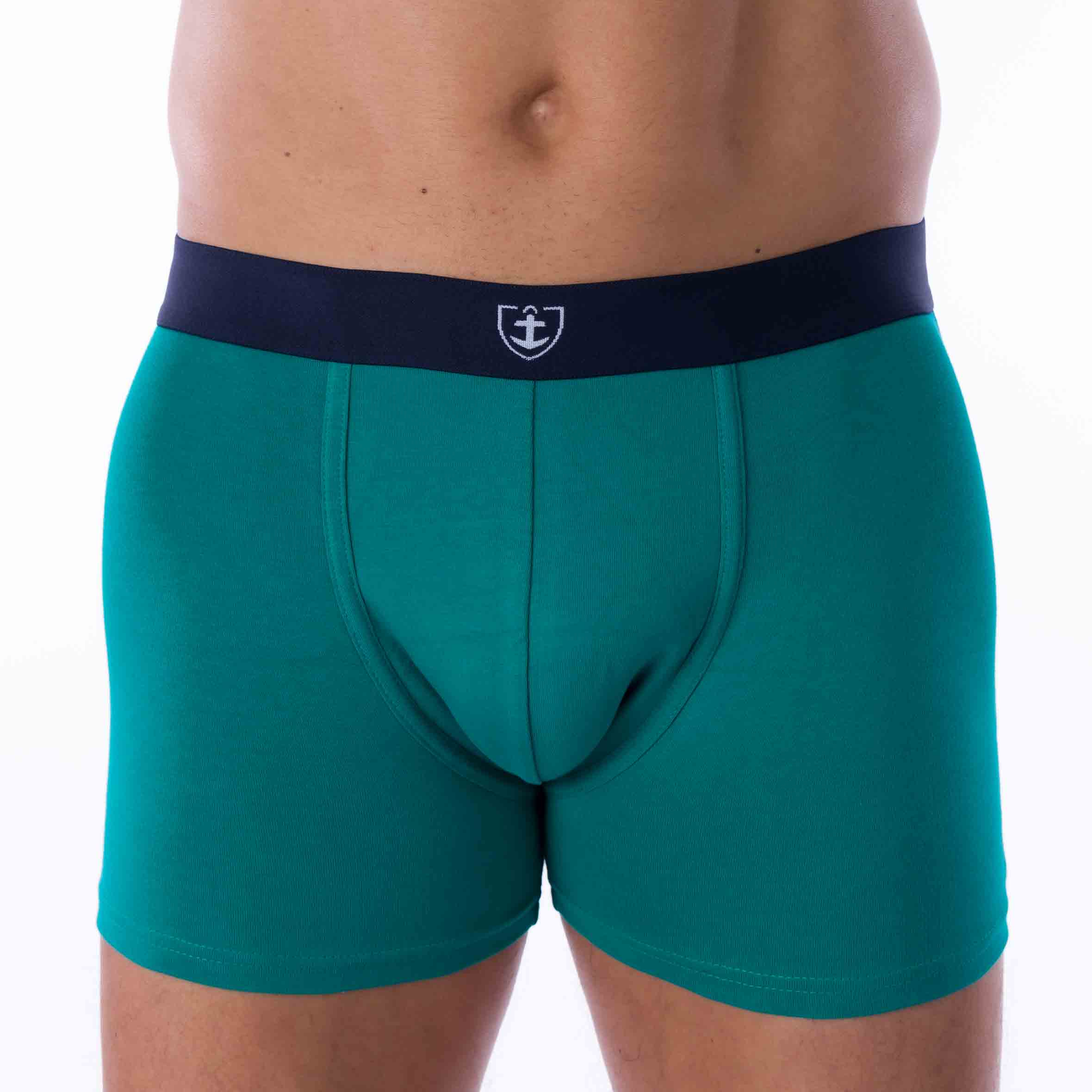 Lot de 2 Shortys en Coton BIO Stretch VERT Emeraude