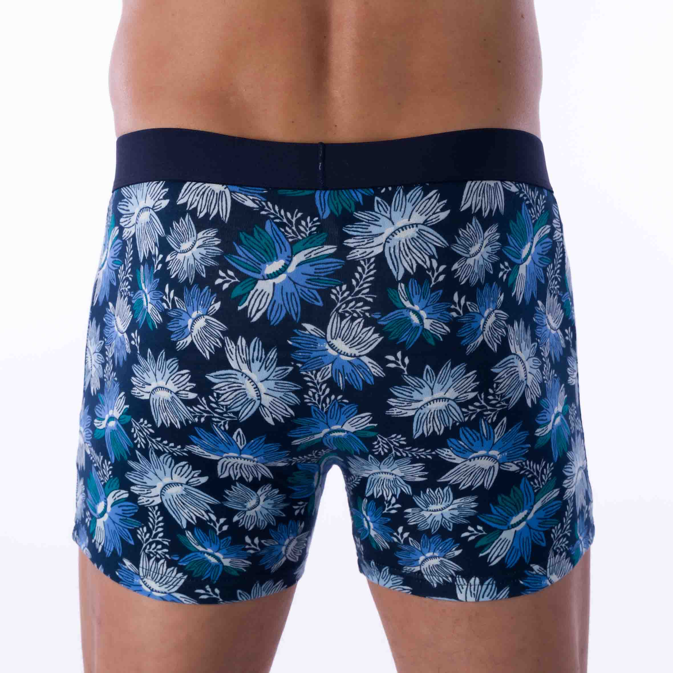 Lot de 2 Shortys en Coton BIO Stretch MARINE et MER