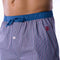 Pantalon d'intérieur en Popeline Rayée Pur Coton Bleu Marine