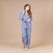 Pyjama Femme Boutonné en Viscose BLEU