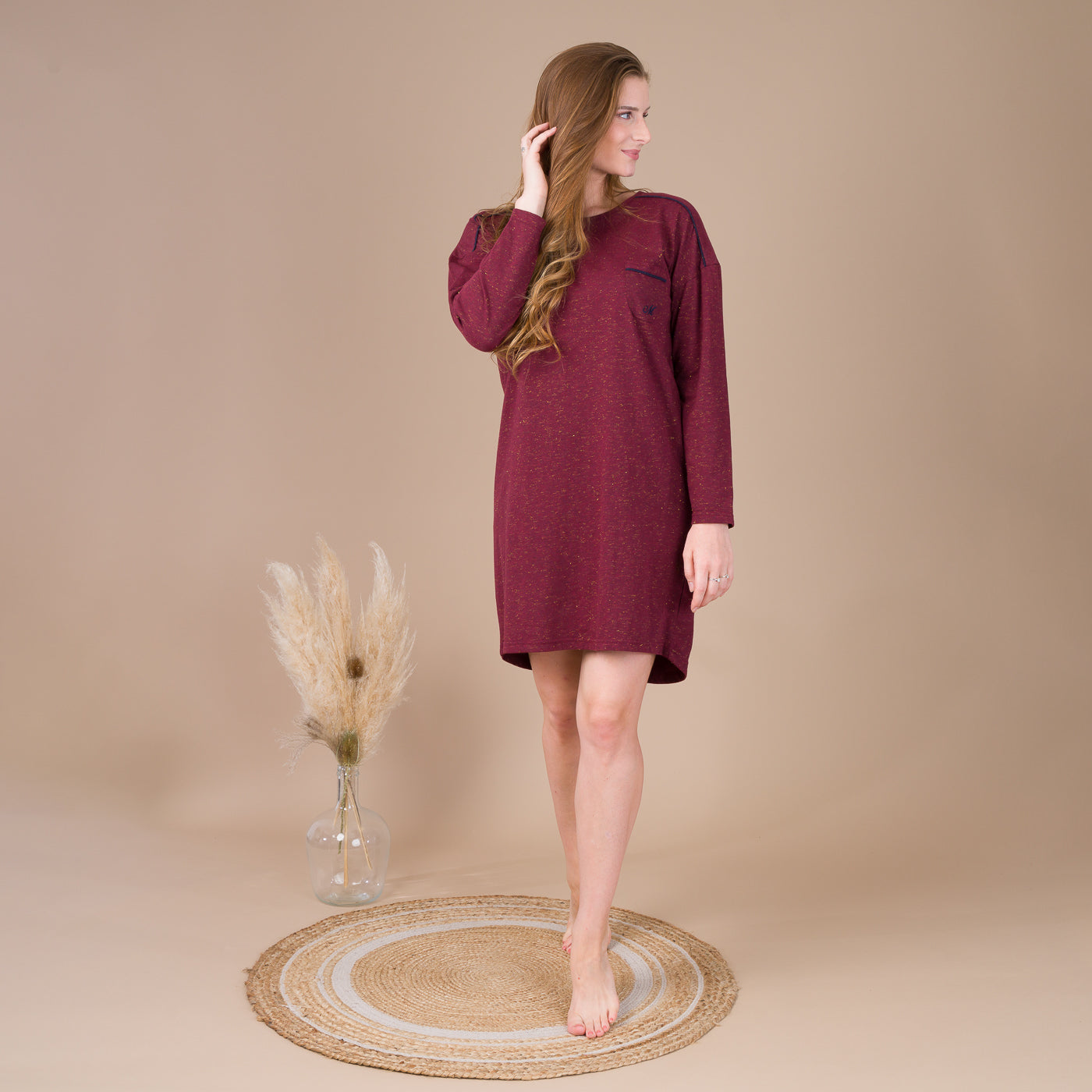 Liquette Femme Col Rond en Jersey avec Lurex GRENADE BF804