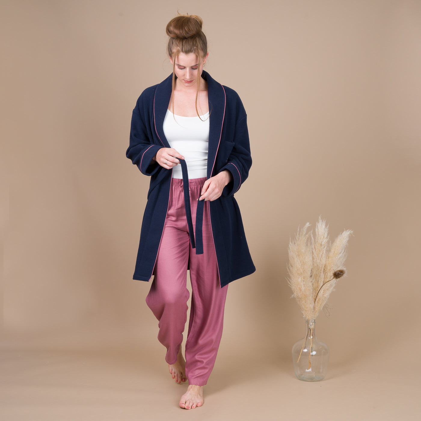 Robe de Chambre Femme en Maille Polaire MARINE BF700