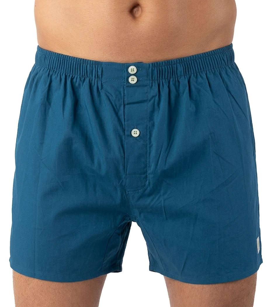 Set van 2 bedrukte en gestreepte popeline boxershorts van zuiver gekamd katoen I323.2