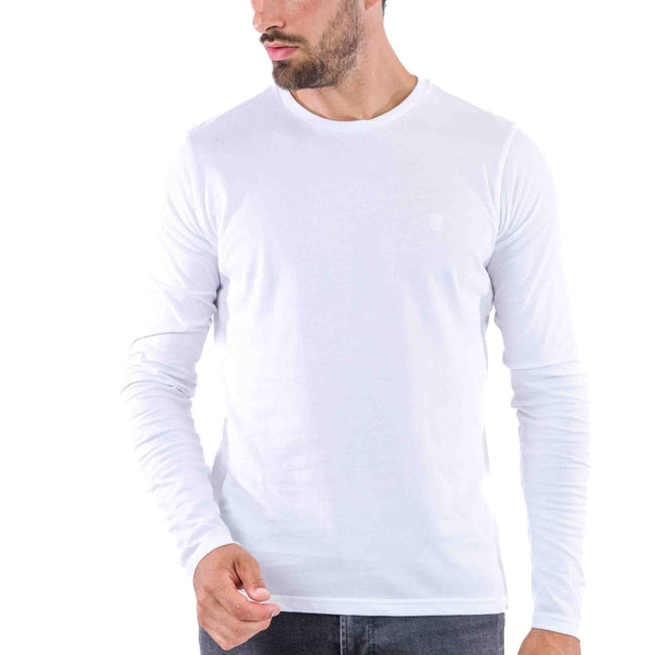 T-shirt en Jersey de Pur Coton Peigné Blanc