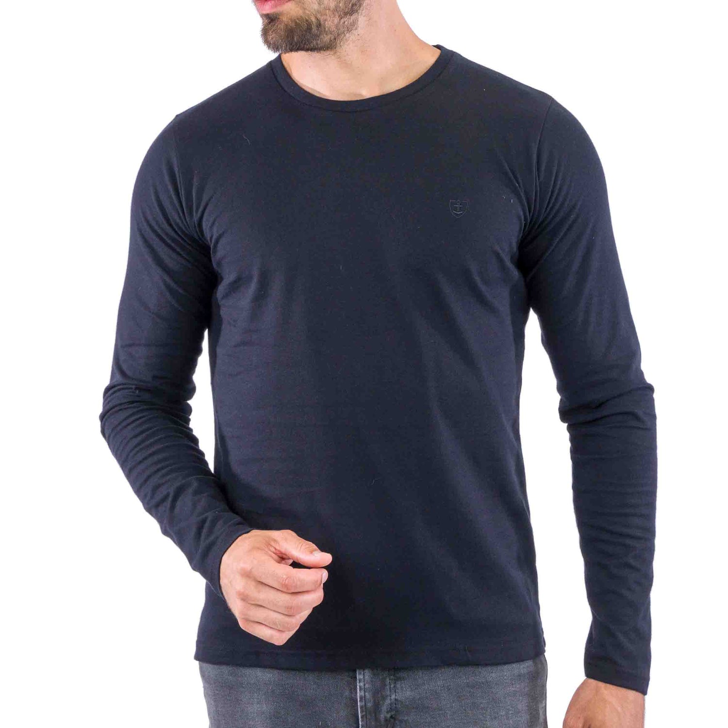 T-shirt en Jersey de Pur Coton Peigné Noir