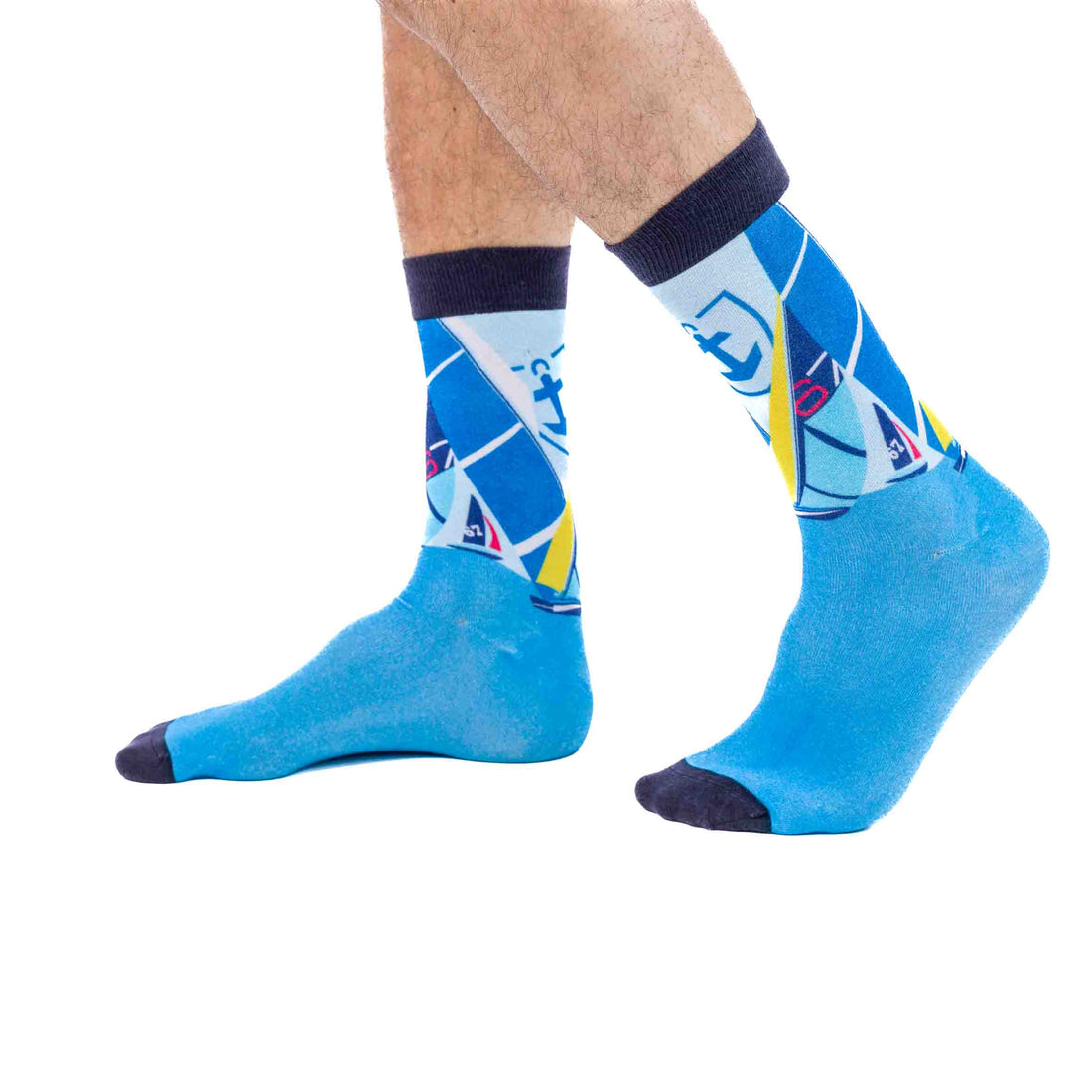 Chaussettes Homme Bambou imprimées Voiliers BLEU 9042