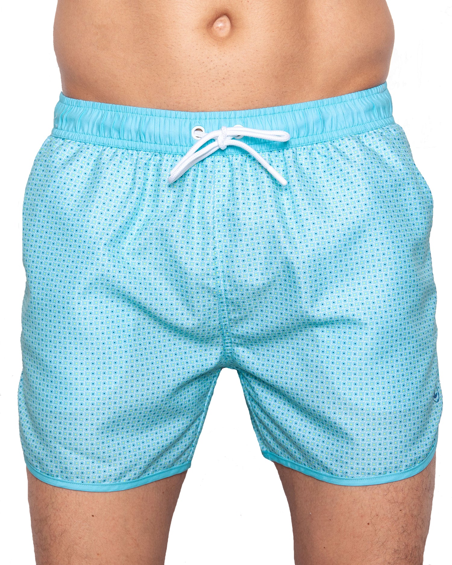 Short de bain imprimé graphique TURQUOISE 931