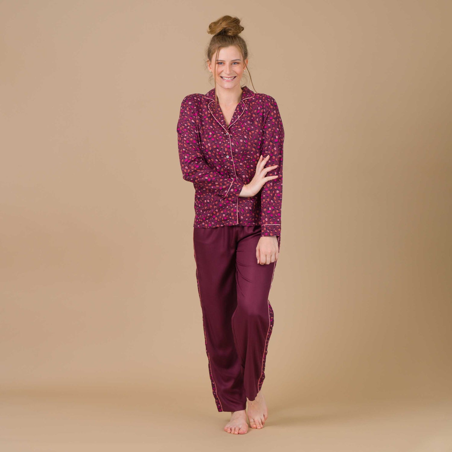 Pyjama Femme Long Boutonné Satin
