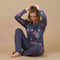 Pyjama Femme Col Rond en Maille Micromodal Stretch GRIS ANTHRACITE