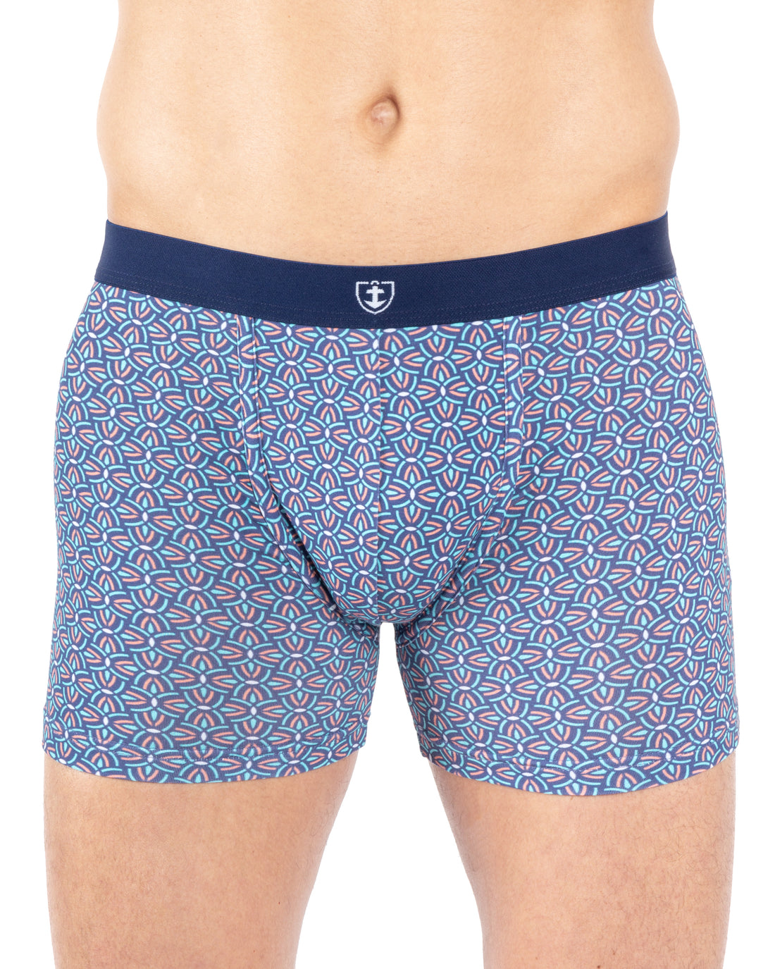 Lot de 2 Shortys en Coton ORGANIQUE Stretch MARINE et DENIM E233.2