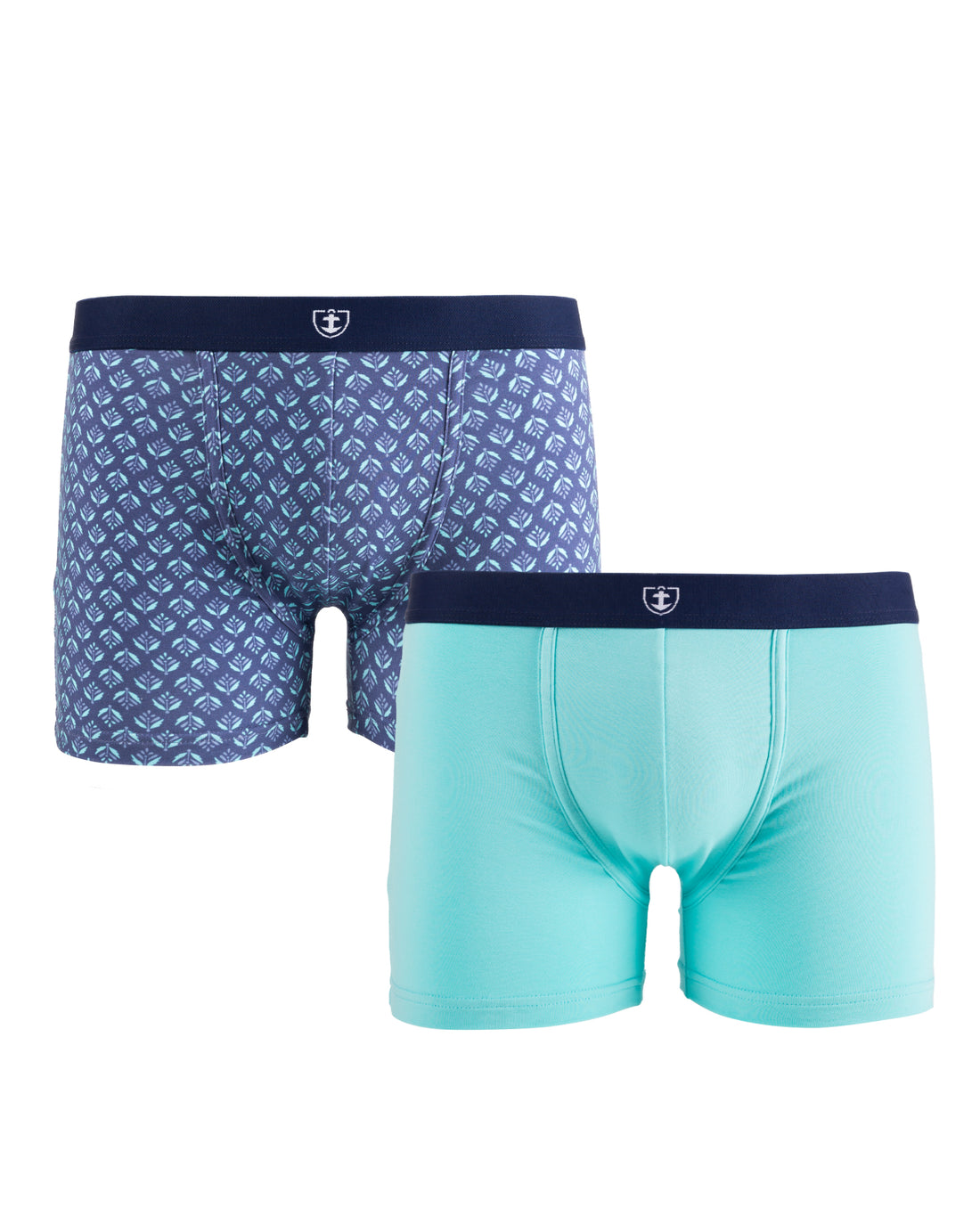 Lot de 2 Shortys en Coton BIOLOGIQUE Stretch BLEU LAGON E234.2