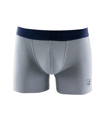 Pack of 2 Plain Shorties in MOUSE GRAY and BLUE Stretch Cotton