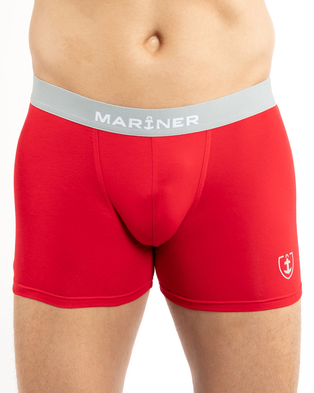 Lot de 2 Shortys Unis en Coton premium Stretch BLEU et ROUGE E260.2