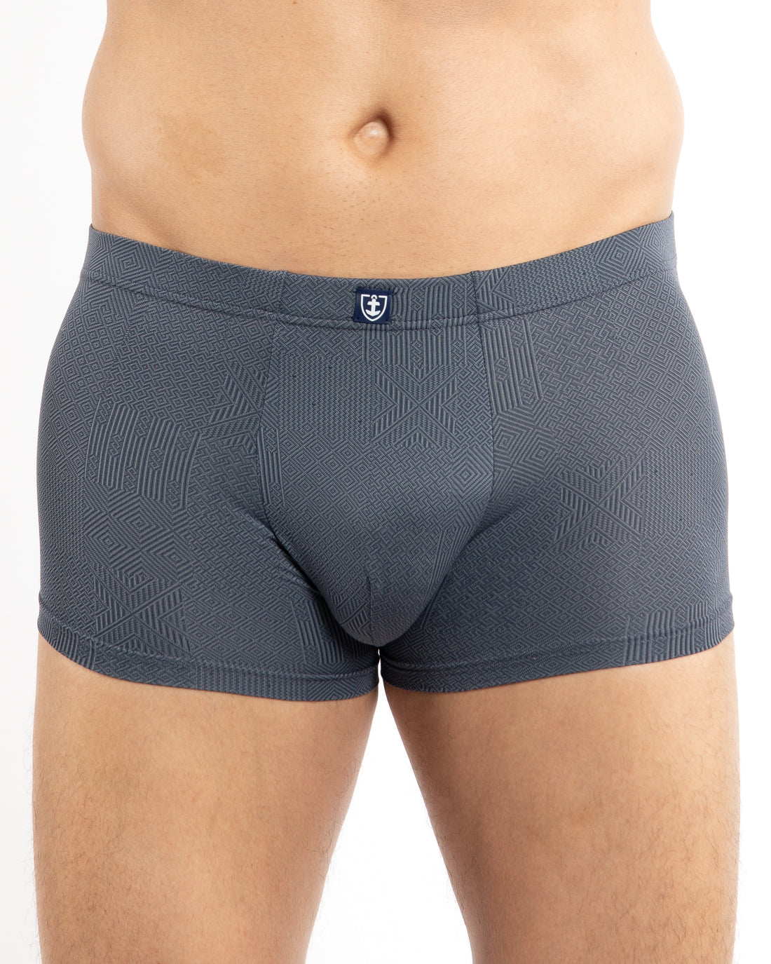 Shorty Microfibre stretch motifs géométriques GRIS F245