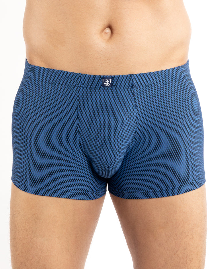 Icker Sea Lines Candy Stripe Trim Shorts & Jock Brief Underwear Blue SHR-21-01 main image 1