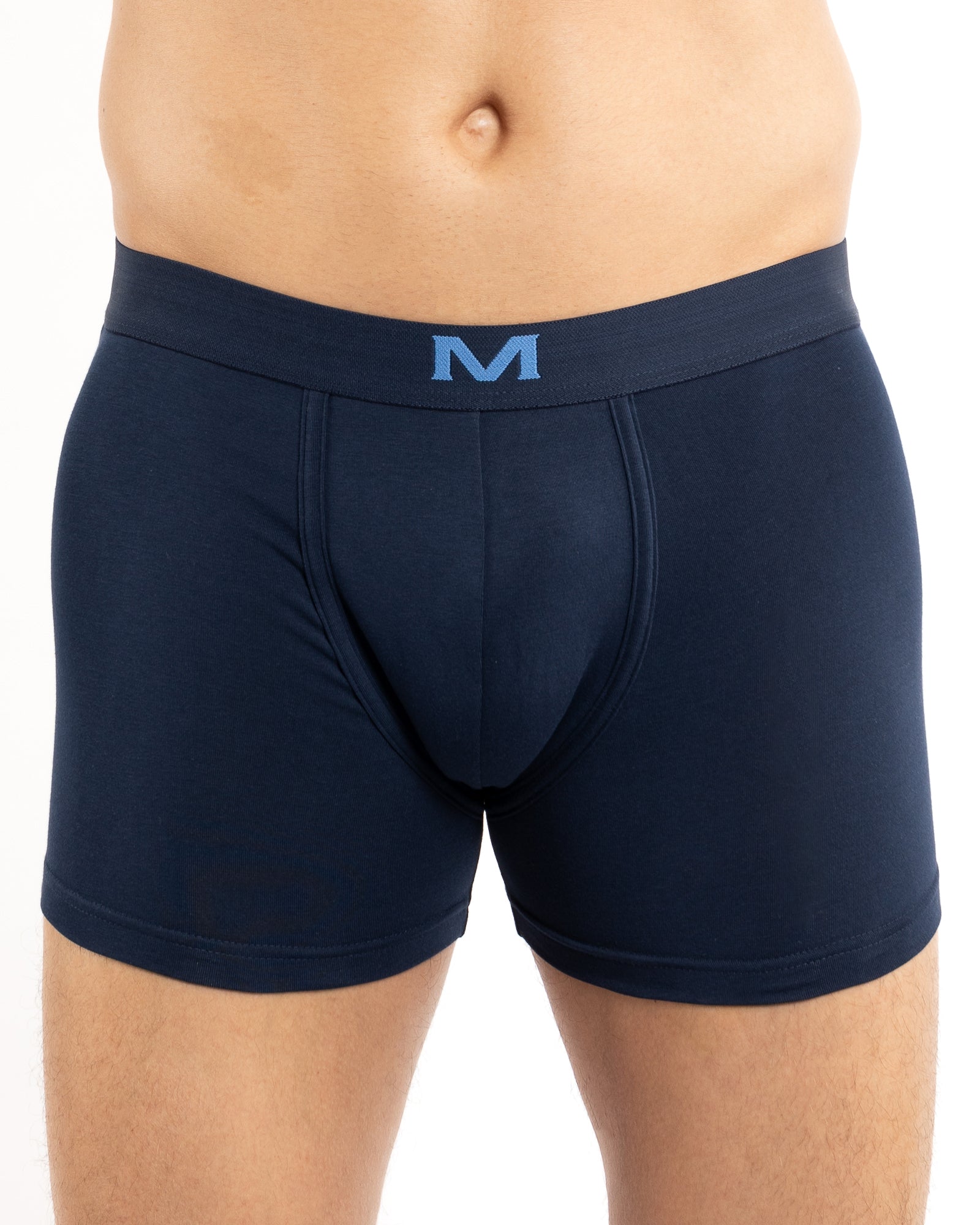 Lot de 2 Shortys en Coton BIO Stretch BLEU MARINE - F248.2