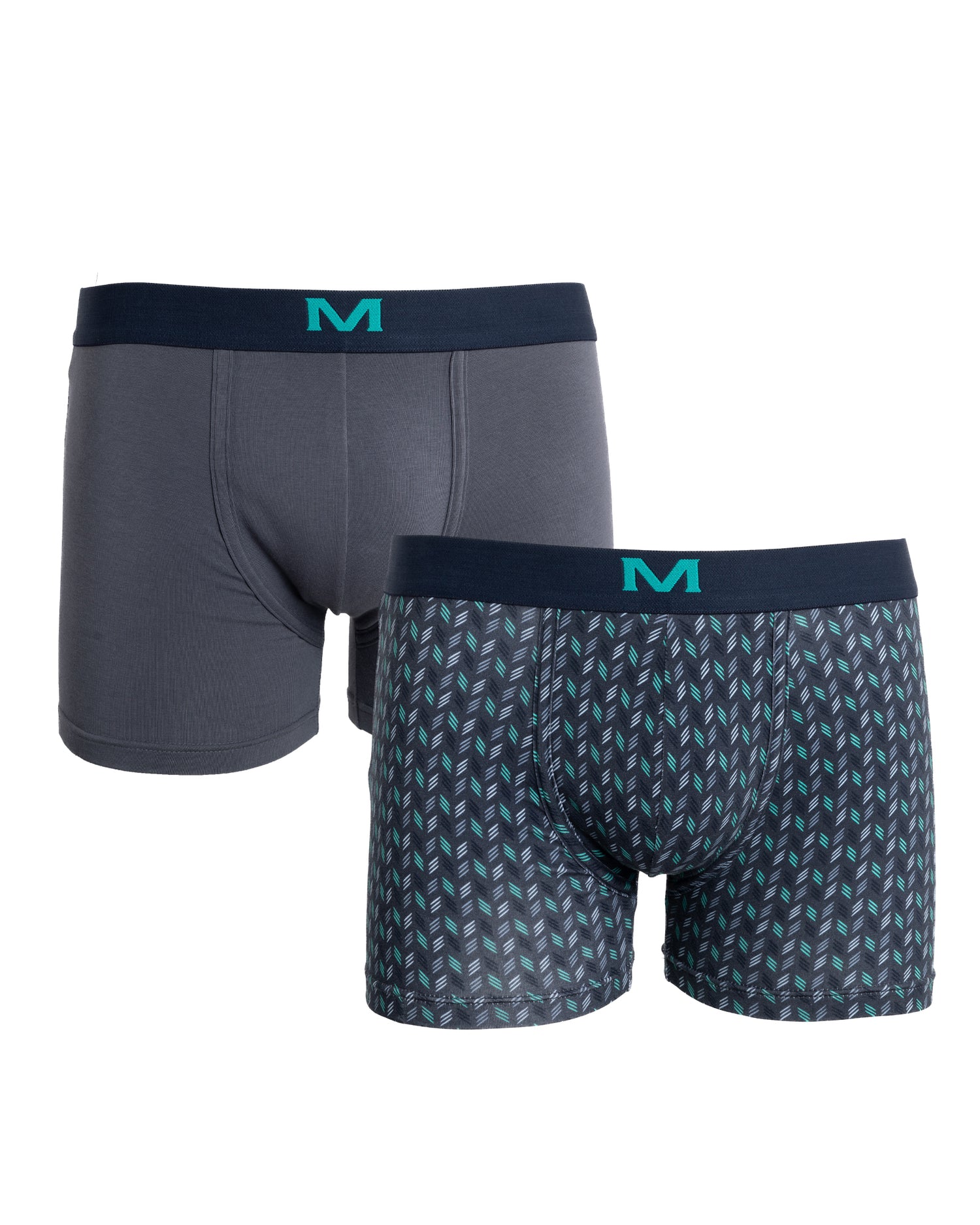 Pack de 2 Boxers en coton biologique stretch Anthracite - F253.2