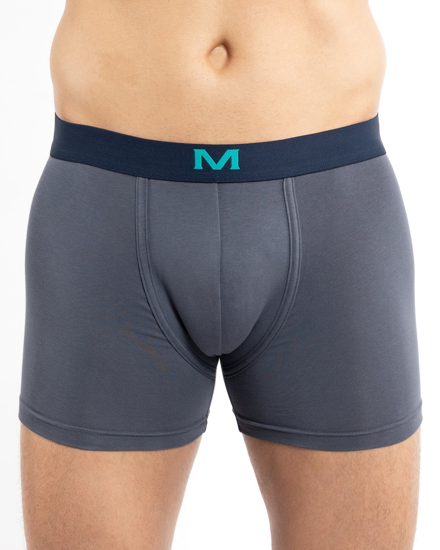 Pack Boxers Homme Coton Biologique Stretch Anthracite Mariner