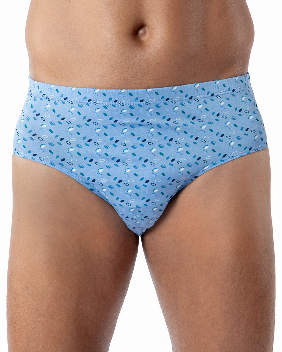 Lot x2 slips taille haute fermé imprimés mercerisés marine et bleu H175.2