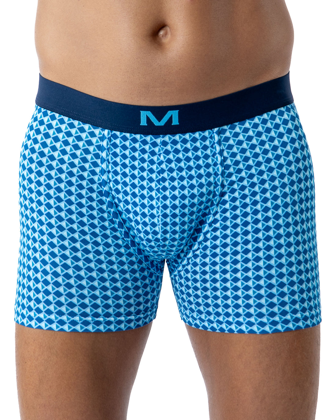 Lot de 3 Shortys en Coton BIO Stretch LAGON/INDIGO/IMPRIME H293.3
