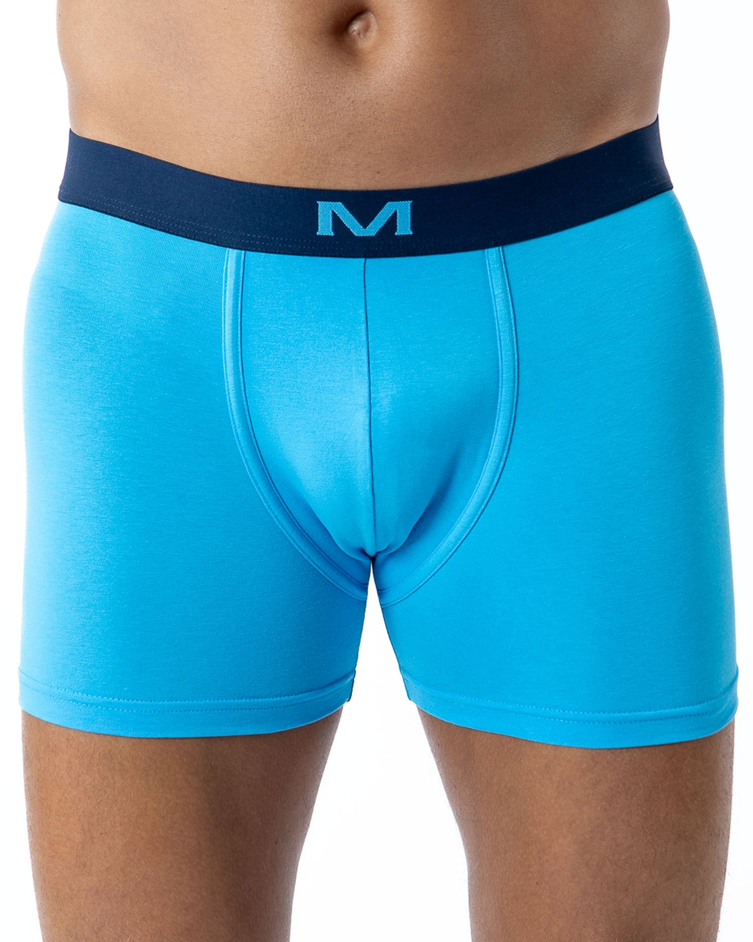 Lot de 3 Shortys en Coton BIO Stretch LAGON/INDIGO/IMPRIME H293.3