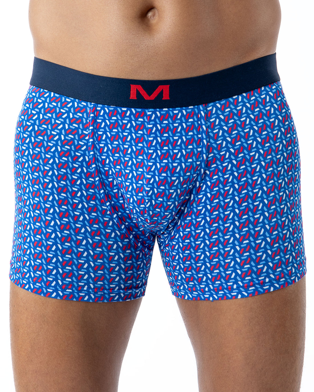 Lot de 3 Boxers en Coton organique Stretch BLEU/ROUGE/IMPRIME H294.3